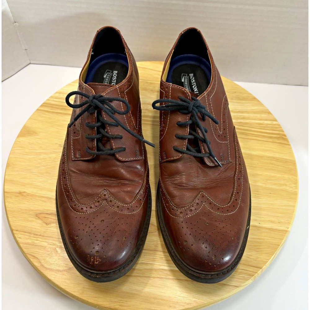 Bostonian Commonwealth Maxton Wingtip Oxfords Men's 10.5 M Tan Brown Leather